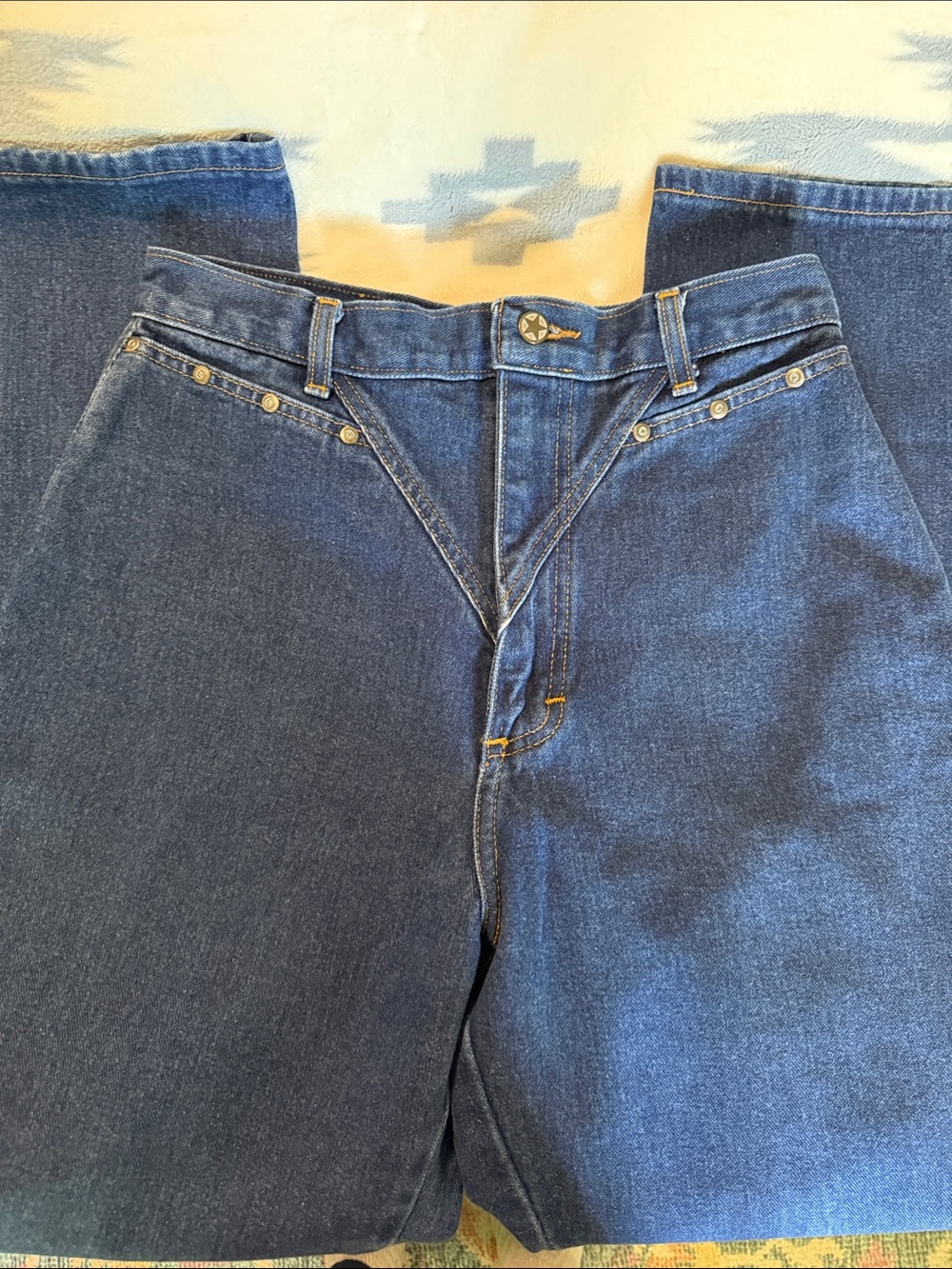 Vintage OZARK High-Rise Women’s Jeans in Dark Blue